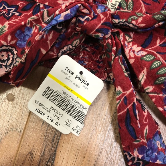 NWT Free People maroon bra top - Picture 4 of 4